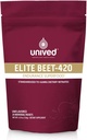 Unived Elite Beet-420 | Beetroot-Extrakt standardisiert auf 6.5% Dietary Nitrate, 420mg Nitrate pro Servieren | Endurance Superfood für Athleten | Vegan, Koffeinfrei, Pre-Workout | 20 Servierungen