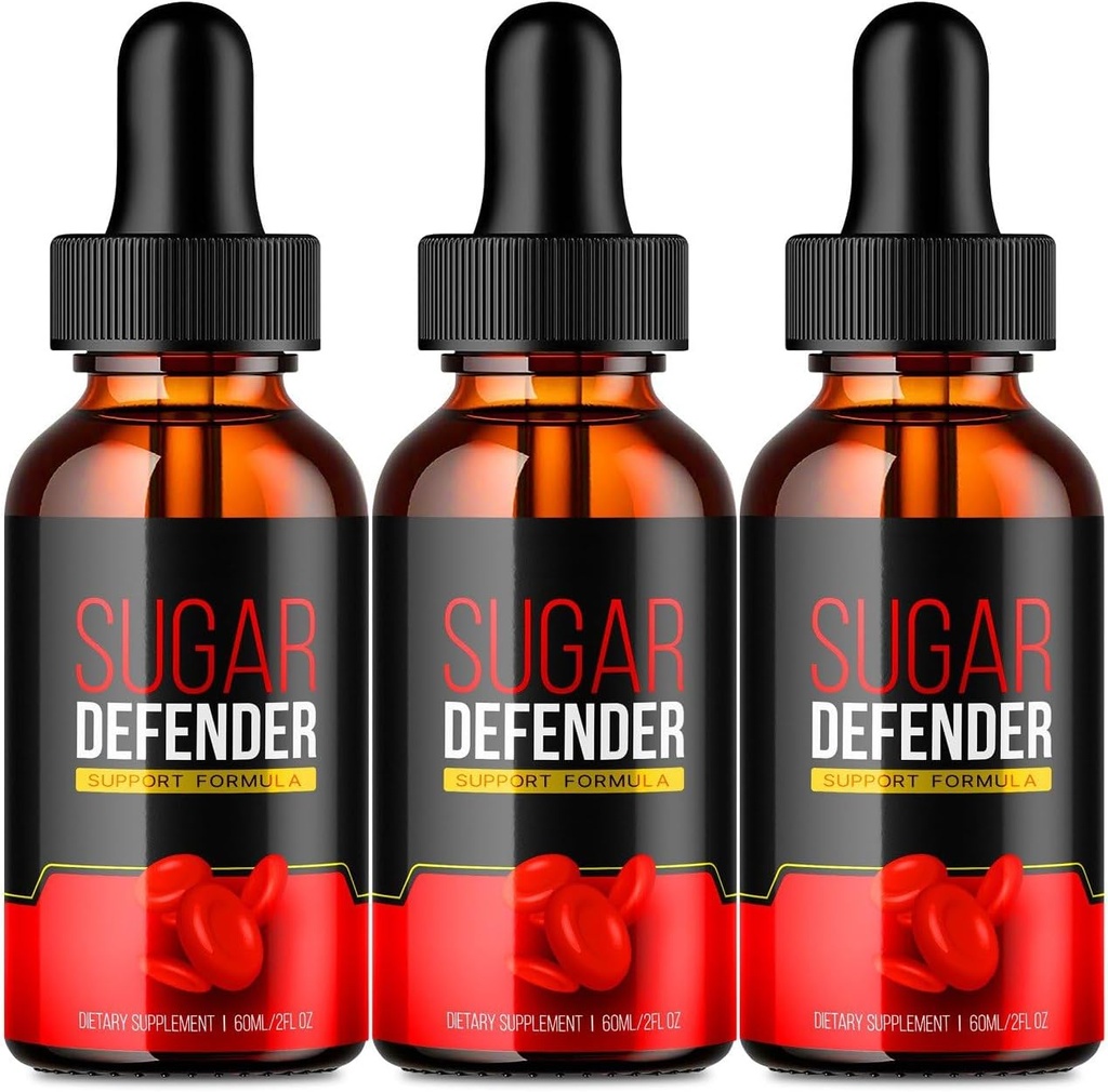 VIVE MD Zucker Defender Drops - Offizielle Formel - Zucker Defender 24, Zucker Defender Liquid, maximale Stärke Zucker Defender Supplement mit Hawthorn Berry Organic, Zucker Defender Bewertungen (3 Pack)