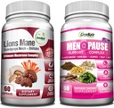 GreeNatr Energy Boost Plus Menopause Support Bundle: Unsere Pilz-Ergänzung bietet einen natürlichen Energie-Boost, Förderung der anhaltenden Vitalität + Kräuter Menopause Complex für heiße Flashes, Nachtschwärmen