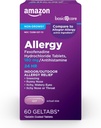 Basic Care, 24 Hour Allergy Relief, Fexofenadine Hydrochlorid Geltabs 180 mg, Non-Drowsy Antihistamin, 60 Count
