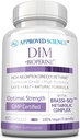 Wissenschaft DIM - Estrogen Metabolism Support - DIM, Broccoli Sprout, Senf Seed, Calcium D, BioPerine - Vegan - 1 Flasche - 60 Kapseln