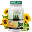 MoxyVites 5HTP 100mg supplément, plus B6, 5 HTP aliments entiers organiques - Meilleur booster de sérotonine - non-OGM, 120 capsules végétaliennes