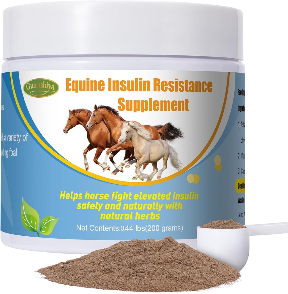 Insulin Resistance Supplement for Horses,Supporting Horses with Elevated Insulin Levels,Laminitis,Cushing's Syndrom,Chronic Sore Feet,Back to Weide,0.44 lbs