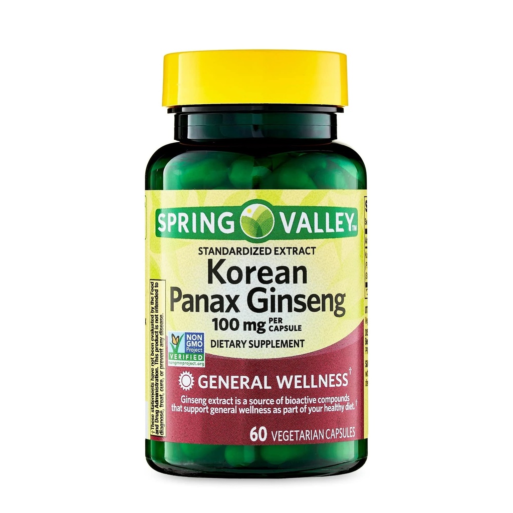 Convergence Capsules végétariennes Panax Ginseng coréennes, 100 mg, 60 Nombre
