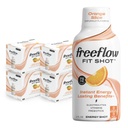 Freeflow Fit Energy Shots, Orange Slice, Natural Caffeine Boost mit L-Theanin, Ginseng, Vitamine, Prebiotics, Elektrolyte (24 Count, 2oz Shots)