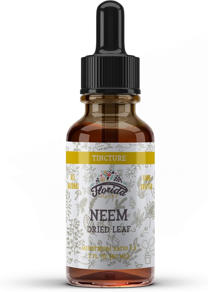 Teinture de neem, extrait de neem biologique, gouttes de neem (Azadirachta Indica) Feuille séchée