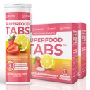 Superfood Tabs Superfoods Company Detox Cleanse Drink - Supplément pour les femmes et les hommes - Soutenir le poids santé, la santé digestive, les rages et le soulagement du bluff - Fraise Lémonade Saveur [60 comprimés]