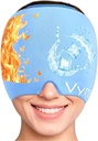Migräne Relief Cap Miracle Kopfschmerzen Relief Cap360 Hot & Cool Kopfschmerz Cap Beruhigend Odorless Gel Eis Kopf Schrap Upgraded Migräne Cap für Spannung, Stress und Sinus (blau)