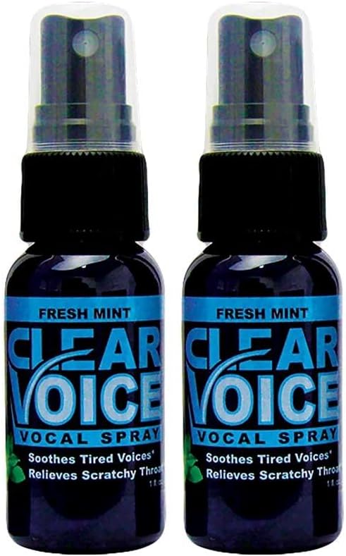 Klare Stimme Oral Throat Spray Singen Leichtigkeit beruhigende Dampener Moisturizer Relief Vocal Eze Reducer Booster Behandlung, Made in USA, Frische Mint Flavor (2 Pack)
