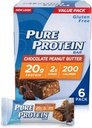 Pure Protein-High Protein Bar Schokolade Peanut Butter-Protein Bars--20 Gramm Protein pro Bar--Gluten Free--6-1.76-Ounce Bars