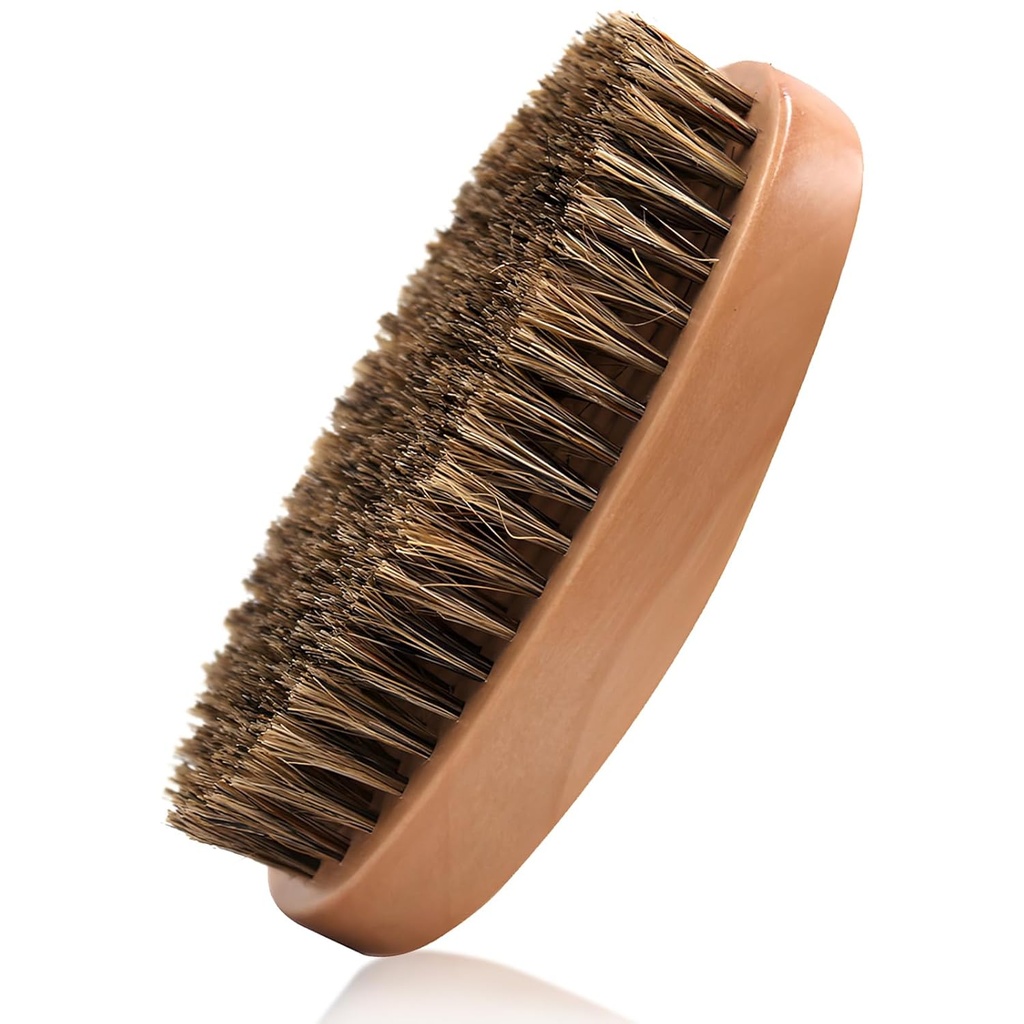 Brosse à barbe à poils pour hommes - Brosse à barbe douce, brosse à moustache en bois pour hommes de voyage de poche