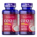 Puritan's Pride Coenzym CoQ10 100mg, Nahrungsergänzungsmittel für Herzgesundheit, Blutdruck, Mund-Gummi-Gesundheit und gesunde Aging-Unterstützung, 240 Rapid Release Softgels, 2-Pack