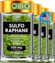 Sulforaphane Supplement Organic Broccoli Sprouts | Stabilisierte Sulforaphane Kids & Adult | von Broccoli Florets & Seeds | Organic Sulfur Supplements 480 Pillen | 4 Packungen