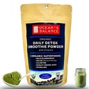 Ocean's Balance Poudre quotidienne de smoothie de désintoxication avec Cilantro, Blueberry, Spirulina, Poudre de jus d'algues et d'orge — Mélange de smoothie facilement digéré pour le nettoyage de désintoxication (4 oz - 1 paquet)