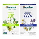 Himalaya Hallo Freude mit Ashwagandha für Verbesserung von Stimmung und Geist & Hallo ZZZs mit Melatonin für Schlafunterstützung, 60 Kapseln Jeder - Bundle