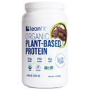 Poudre de protéines biologique à base de plantes LeanFit, saveur de chocolat naturel - Vegan, USDA certifié biologique, sans soja, sans gluten, sans lait, sans sucre, sans OGM - 21g de protéines, 18 portions, 1,58 livre Tub