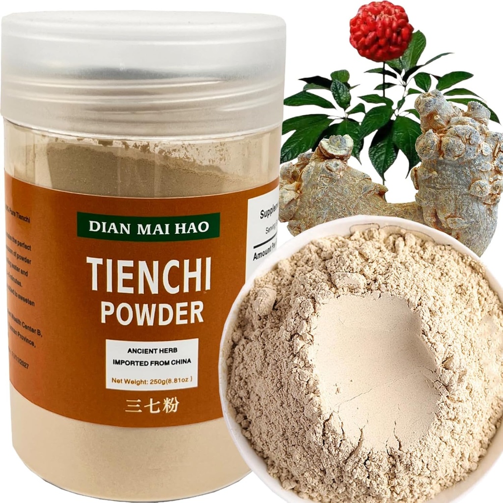 100% Superfine reines natürliches Yunnan Wenshan Notoginseng Tien Chi Root San Qi Tienchi Pulver 250g