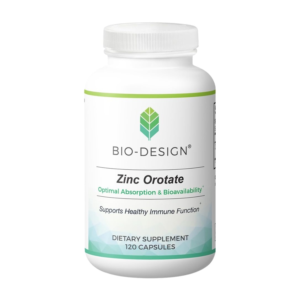 Zink Orotate - bioverfügbare Chelat Mineralergänzung - 20mg pro Kapsel- Unterstützt Immun- & Stoffwechsel - Vegan Friendly - 120 Kapseln