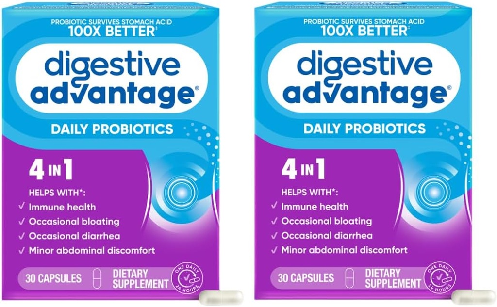 Digestive Advantage Daily Probiotic, 30 Kapseln (Pack von 2)
