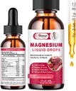 Supplément liquide de magnésium à absorption élevée 1000MG, complexe avec glycinate de magnésium 500MG, Citrate,Taurate pour la biodisponibilité. 3 TOP Magnésiums dans un supplément-arôme de mûrier