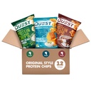 Quest Nutrition Protein Chips Variety Pack, BBQ, Cheddar & Sour Cream, Sour Cream & Onion, High Protein, Low Carb, 1.1 oz (Pack von 12)