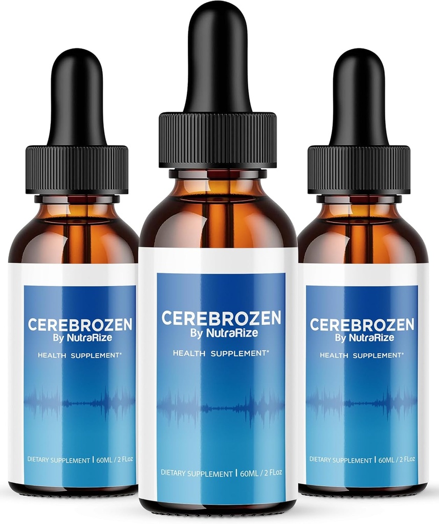 NutraRize (Pack mit 3 Cerebrozen Drops - Advanced Formula for Ear Health, Natural Support to Improve Hearing, Cerebrozen 24 Nahrungsergänzung, Bewertungen (90 Portionen)