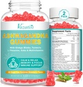 2 Pack Ashwagandha Gummis mit Kurkuma GABA Mood Energie und Immununterstützung, Erdbeer Flavor 120 Cts