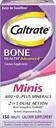 Calcium de calcium et supplément de vitamine D3 Plus comprimés minéraux mini, 150 ea (paquet de 4)