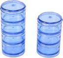 SUPVOX 1 Set Zylinder Stapelbare Pille Box Runde Wöchentliche Pille Container Case Dispenser für und Medikamente (blau)