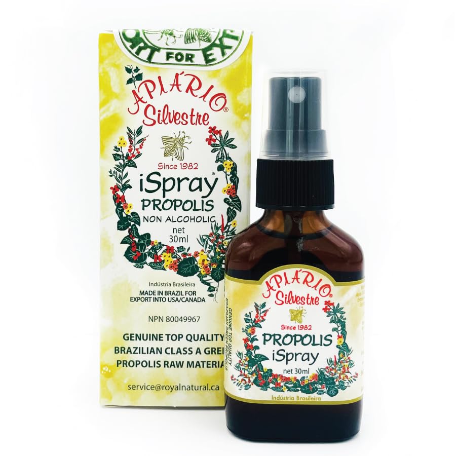 Generisches Apiario Silvestre Brazilian Green Bee Propolis Spray Glycolic Extract 30ml (1 Flasche) -Non Alcoholic, Wax Free, Sugar Free