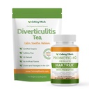 Verdauungshilfe Tee & Probiotische Ergänzung (40 Billion CFU, 60 Kapseln) | Kräutertee und Probiotische Duo für Verdauungskomfort & Gut Gesundheit