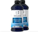 Strukturierte Silberflüssigkeit - Tägliche Immununterstützungsergänzung mit 15ppm Advanced Structured Silver Technology - All Natural with No Additives - 16 Ounce Bottle (2 Pack)