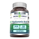 Formules étonnantes Supplément à l'acide hyaluronique : 200 Mg par portion : 120 Capsules non-OGM : sans gluten Fabriqué aux États-Unis