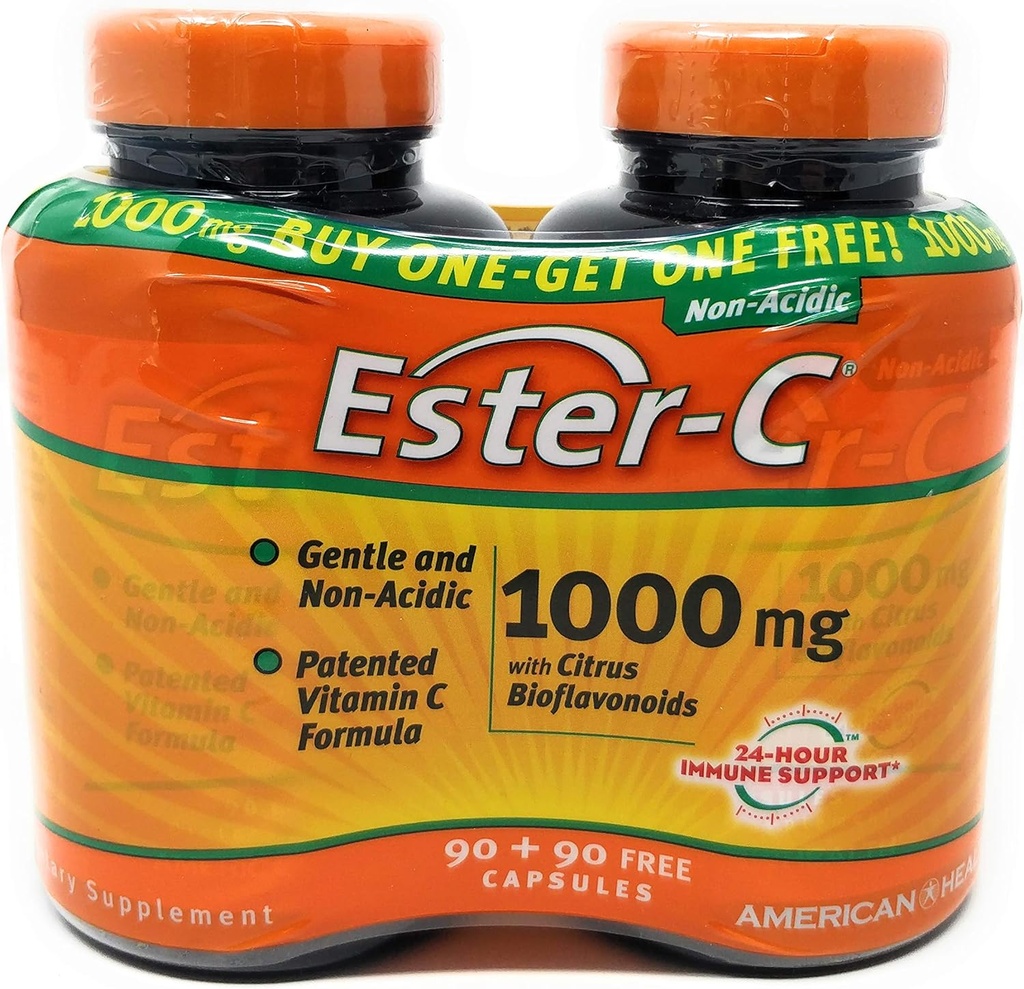American Health Products Ester-C 1000mg mit Citrus Bioflavonoids 90 + 90 Free 90+90 Kapsel