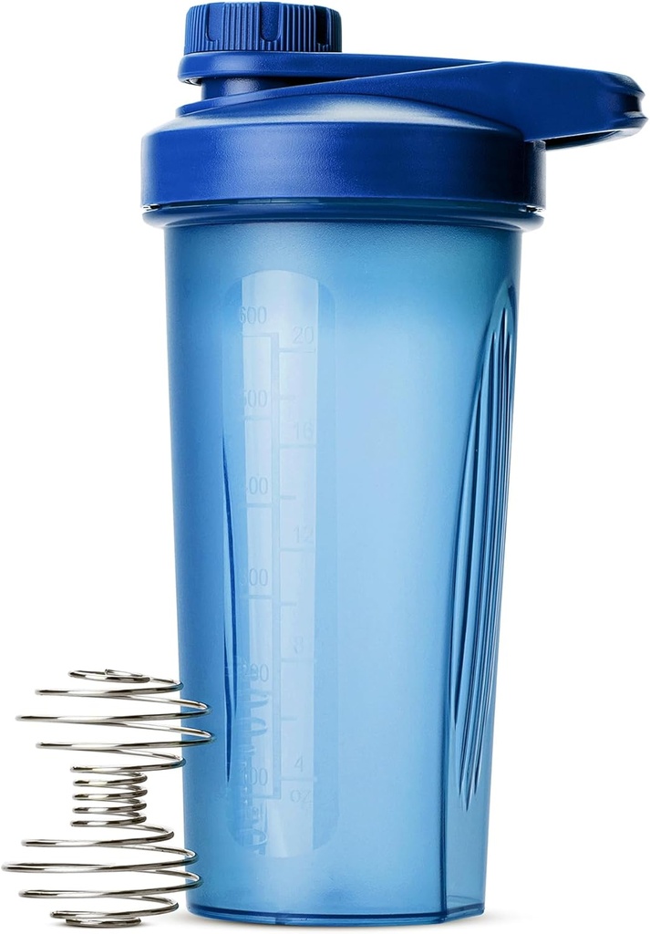 Bouteilles de shaker à stylo pour mélanges de protéines avec bouchon de twist, 28 oz, Bouteille de shaker à protéines bleues avec boule de fouet