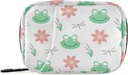 Grog avec fleurs Pill Box 7 Day Pill Case Travel Pill Organizer Bag avec zipper Portable Weekly Case Taille compacte pour le support de supplément de vitamine