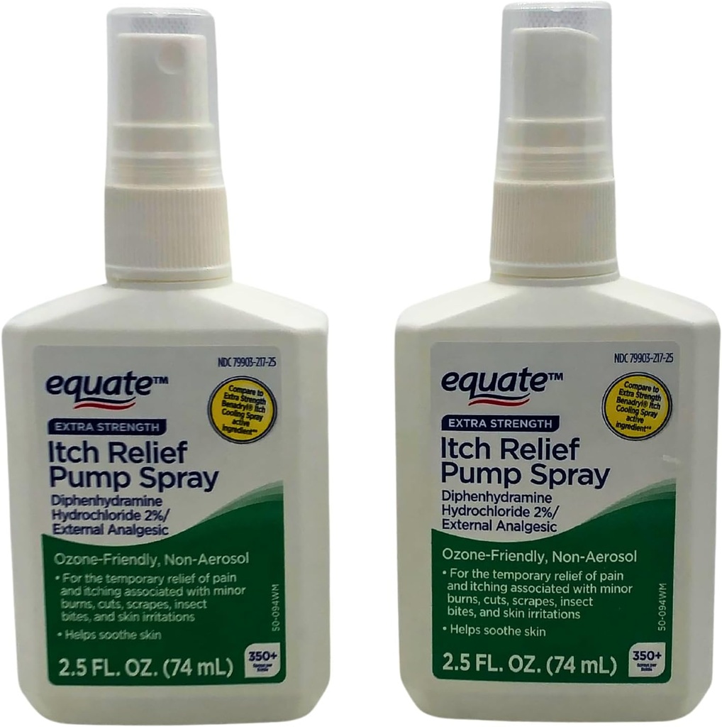 Equat Extra Strength Itch Relief Pump Spray - 2,5 oz, (2 Pack)