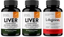 Sandhu's Liver Renew Cleanse & L-Arginin mit Nitric Oxid Precursor Capsules | Unterstützt Immun-, Verdauungs-, Energie- und Gesunde Zirkulation