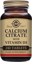 Solgar Calcium Citrat mit Vitamin D3 Tabletten, 240 Zähler (Pack von 1)