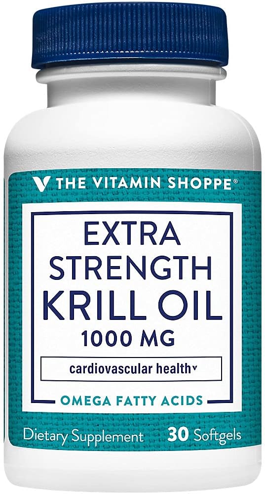 Vitamin Shoppe Extra Strength Krill Oil - MSC zertifiziert Nachhaltige - 1.000 MG (30 Softgels)