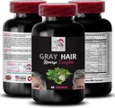 Biotin - GRAY HAIR REVERSE - Pièces aériennes de cavalier, Renouveau de la couleur des cheveux, cheveux jeunes, couleur naturelle des cheveux, rajeunissement des cheveux, pigmentation des cheveux, amélioration de la couleur, restaurer vibrance 1 bouteille 60 Capsules