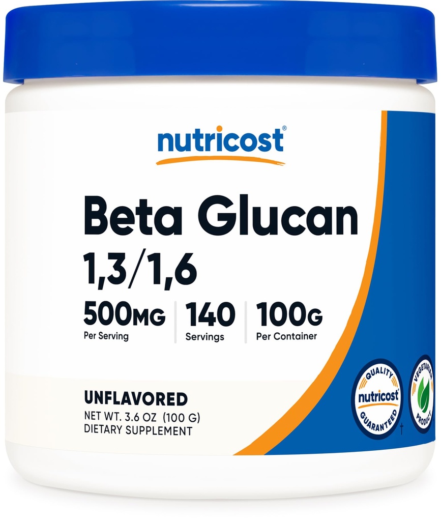 Nutricost Beta Glucan Poudre 100 grammes - 1,3/1,6 - Non OGM