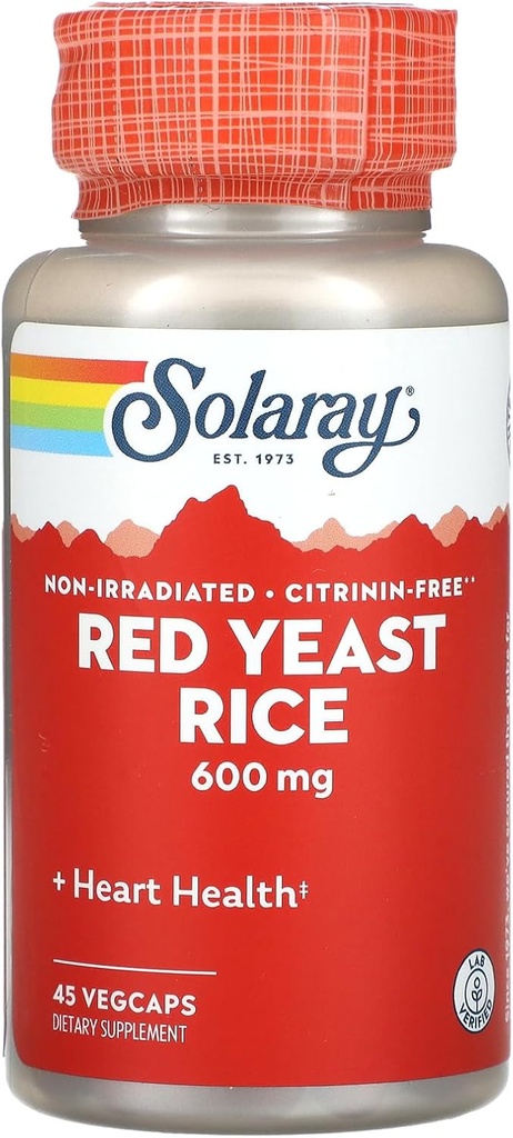 SOLARAY Red Yeast Rice - 600 MG (45 Kapseln)