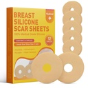 Silikon Narbenblätter für Brust 12 Pack - Medizinische Narbenentfernungsblätter - Silikon Blatt Brust Postchirurgie Zubehör für Narbenbehandlung - Areola Gel Circles (3 IN)