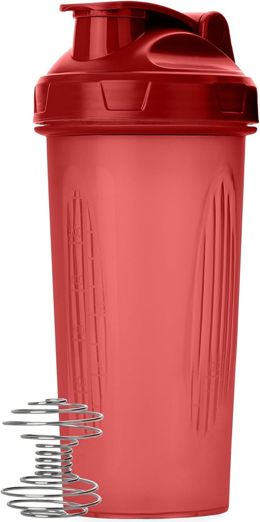 Mr. Pen- Shaker Bottles for Protein Mixes, 28 oz, 1 Pack, Red, Protein Shaker Bottle mit Wire Whisk Ball, Blender Bottle