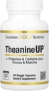 California Gold Nutrition TheanineUPTM, L-Theanine & Caffeine Plus Cocoa und Matcha, 60 Veggie Kapseln