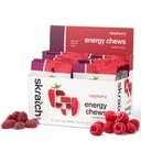 Schkrats Energy Chews | Gummis für Laufen, Radfahren und Sportleistung | Gel Alternative | Raspberry (10 Pack) | Glutenfrei, Vegan