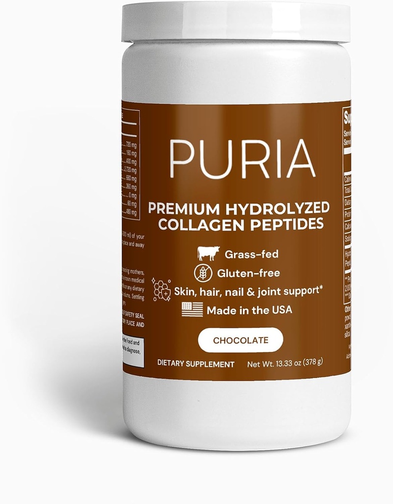 Premium Grass-Fed Hydrolysed Collagen Peptides Powder (Chocolate) | Collagen Powder - Haar, Haut, Nagel und Joint Support - Typ I & III Grass-Fed Collagen Supplements für Frauen und Männer