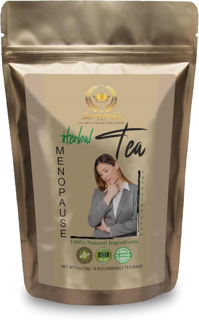 Schwarze Cohosh Kräuterergänzungen - Menopause Kräutertee - Menopause Ergänzungen für Frauen, Ginkgo Biloba, Roter Klee, Zimt Tee, Eleuthero Root, Licorice Root - 1 Packung