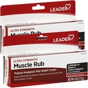 Leader Muscle Rub - Fast-Acting, Deep Penetrating Relief für Sore Muskeln und Gelenke, Minor Arthritis und Rückenschmerzen Relief, Non-Greasy Formula Topical Analgesic, Camphor, Menthol & Methyl Salic 2-Pack